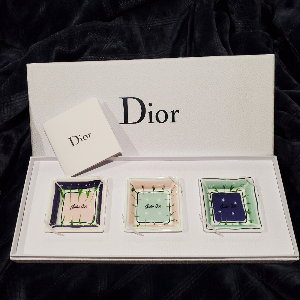 Dior "lily-of-the-valley" Trinket Bowl Trio